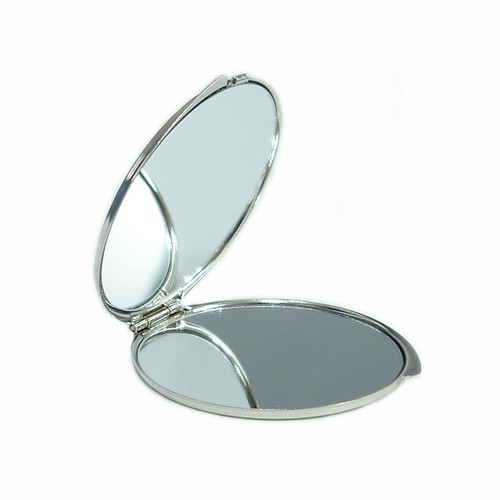 Mother of Pearl Dragonfly Compact Cosmetic Makeup Round Hand Purse Pocket Mirror - Picture 3 of 6