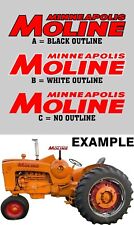 Minneapolis Moline Vintage Tractor Emblem Recreated - 3 Different Sticker Decal