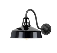 Progress Lighting Perry Court 1-Light Gloss Black Outdoor Wall Lantern