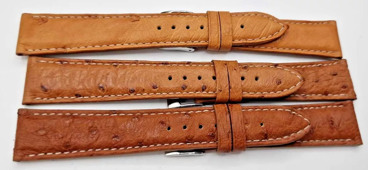 Ostrich belt also for Jaeger Le Coultre reverse mm19 buckle 16 handmade