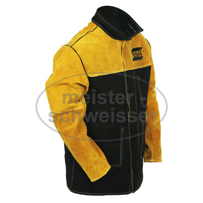 Schweißerjacke ESAB Lederjacke flammhemmend feuerfest Schweißerbekleidung Leder