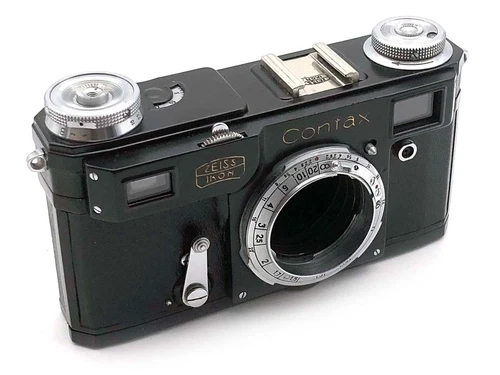 Soviet Arsenal copy of Contax II Zeiss Ikon BLACK camera BODY EXC.