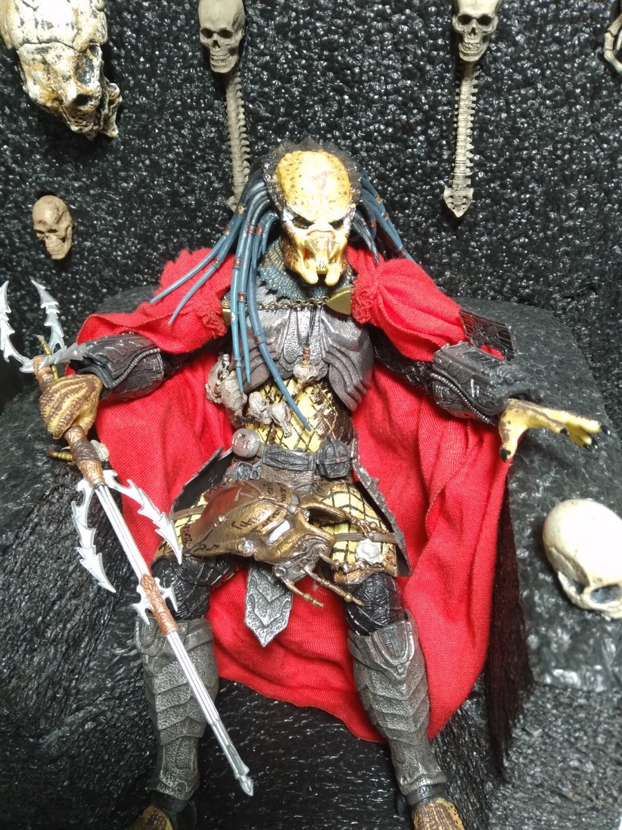 NECA ELDER SCAR PREDATOR Series 17 AVP CUSTOM* THRONE