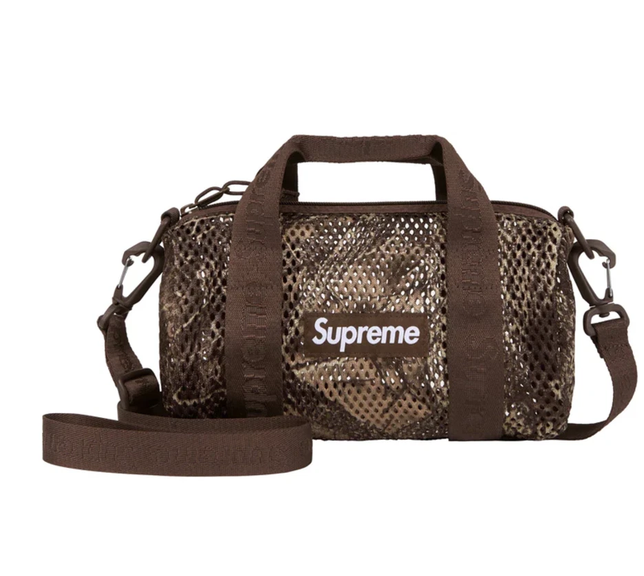 Mini sac de voyage Supreme Mesh   Camouflage en bois véritable   EN MAIN   NEUF