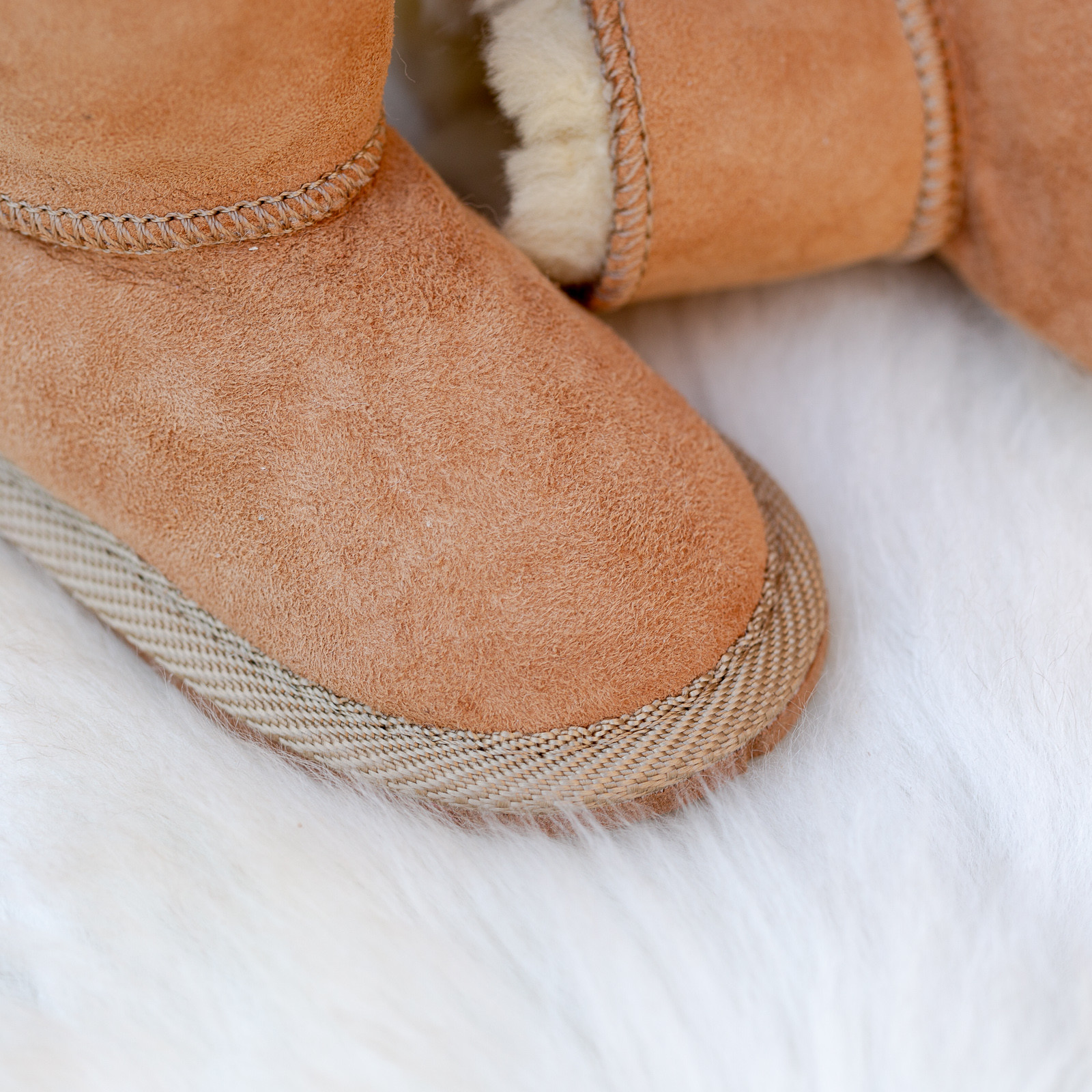 SAOLA Pantofole bambini stivali pelle di pecora caldi accoglienti suola rigida 1 3 anni CLERANCE