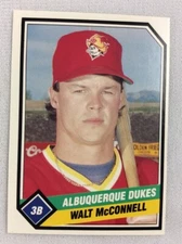 1989 Albuquerque Dukes-TCMA Minor League Baseball Card-Walt McConnell