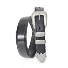 5075 - Gallant Mens Golf 4pc Buckle Set Smooth Grain Black Leather Belt