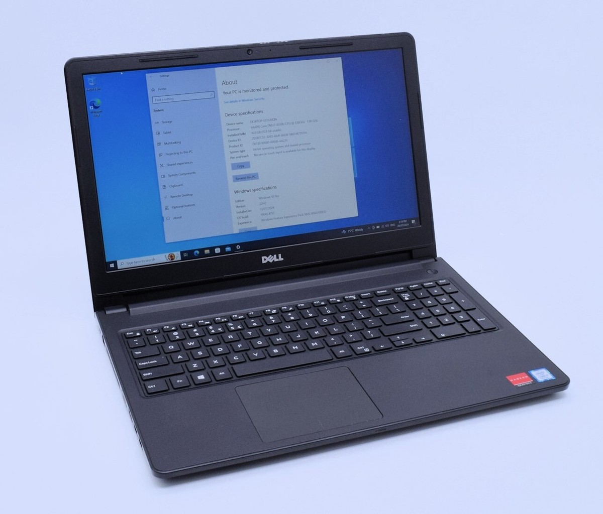 DELL VOSTRO 3578 INTEL CORE I7-8550 1.8GHZ 16GB 256GB SSD WIN10