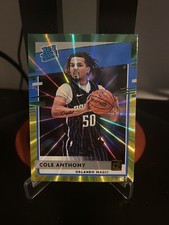 2020-21 Donruss Rated Rookie #208 Cole Anthony Magic Green & Yellow Laser Holo