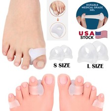 4  Soft Silicone Gel Toe Separator Bunion Toes Spacer Orthotics Pain Relief USA