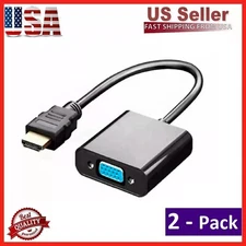 2 x HDMI Male to VGA Female Video Cable Converter Adapter For PC Monitor 4K 3.0