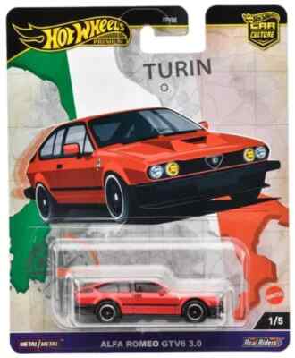 Hot Wheels 2024 Premium Car Culture World Tour Alfa Romeo GTV6 3.0 Red 1/5
