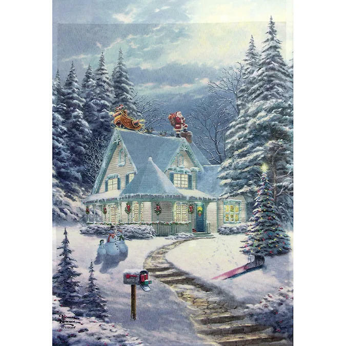 Dimensions Rooftop Santa Rooftop Santa - Garden Size Flag | eBay