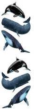 Mrs Grossman`s WHALES  FOIL 2011 Stickers Orca Blue Sperm