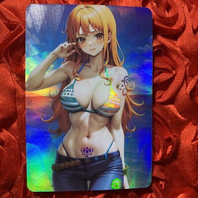 Nami ONE PIECE Sexy Beach Dream Waifu Anime Holo Girl Card 1