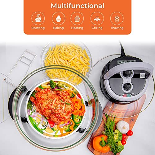 400W Turbo Halogen Oven 17L | 60min Timer Adjustable Temperature Control - Picture 3 of 5