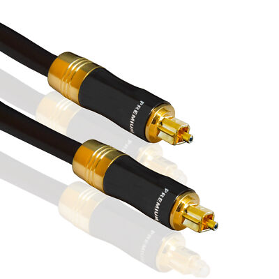 PremiumX 5m Toslink Kabel Optisches Digital Audio SPDIF LWL Lichtleiterkabel