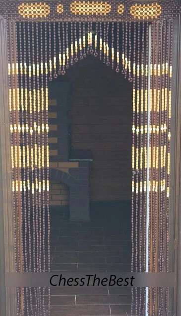 Cortinas de arco de cuentas, cortinas de puerta hechas a mano con cuentas, cortinas de cadena para puerta Foto 3 de 4