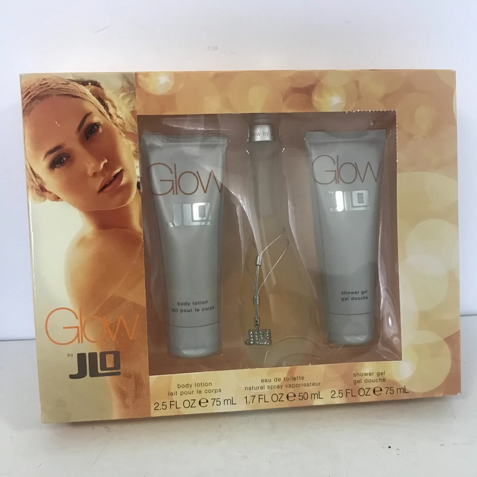 Glow by JLO 3 Piezas Set de Regalo Loción Corporal Eau de Toilette Gel de Ducha Coty Nuevo en Caja Foto 3 de 4