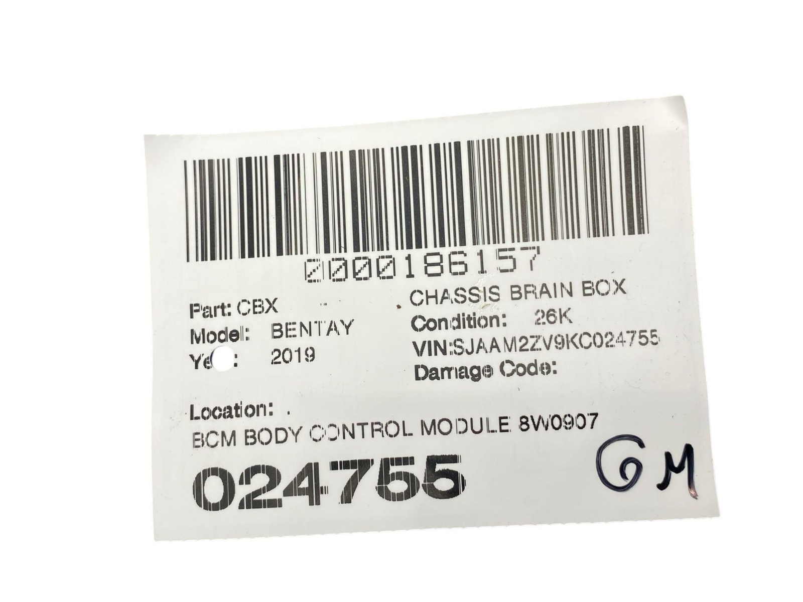 2016-2020 BENTLEY BENTAYGA OEM BCM BODY CONTROL MODULE 8W0907063DG