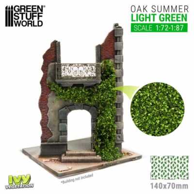 Green Stuff World 4633 Ivy Foliage - Light Green Oak - Small (realistic leaves)