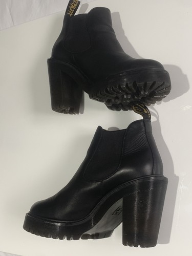 DR MARTENS - Women’s Hurston Black Leather Boots Size UK 4 EUR 37 - Picture 10 of 21