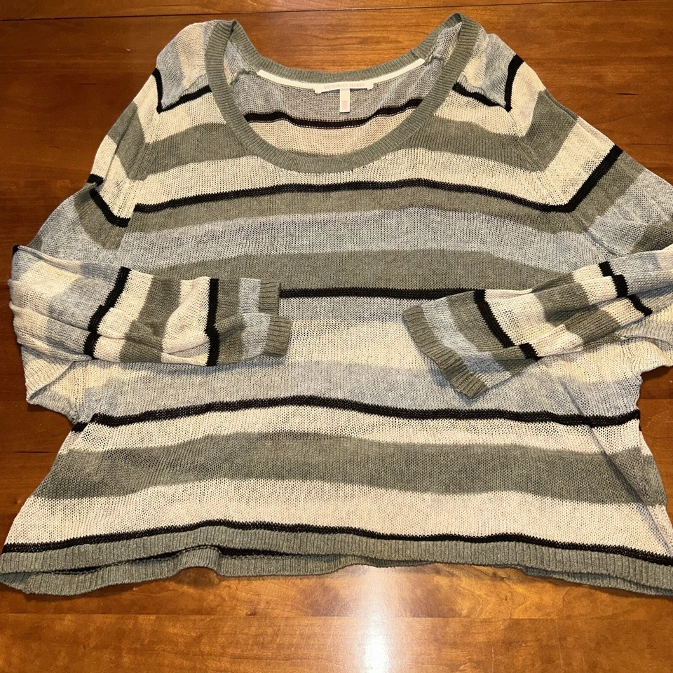 Suéter Moda International a Rayas Para Mujer Grande Caqui Y2K Foto 4 de 4