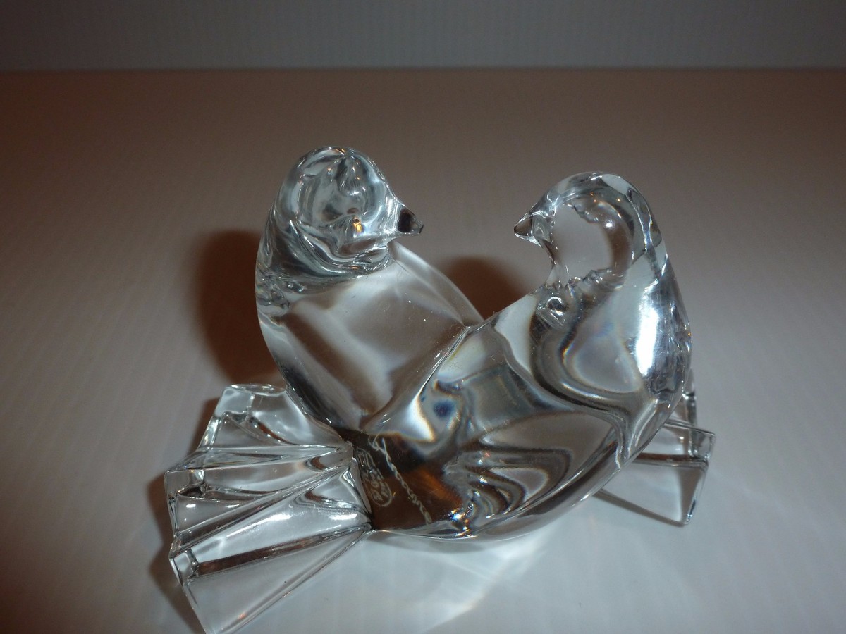 Stunning Baccarat France Crystal Entwined Love Birds Figurine | eBay