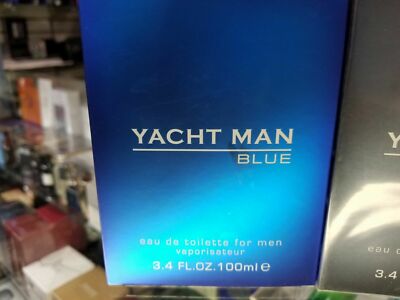 Yacht Man BLUE RED METAL CHOCOLATE BREEZE Cologne by Myrurgia 3.4