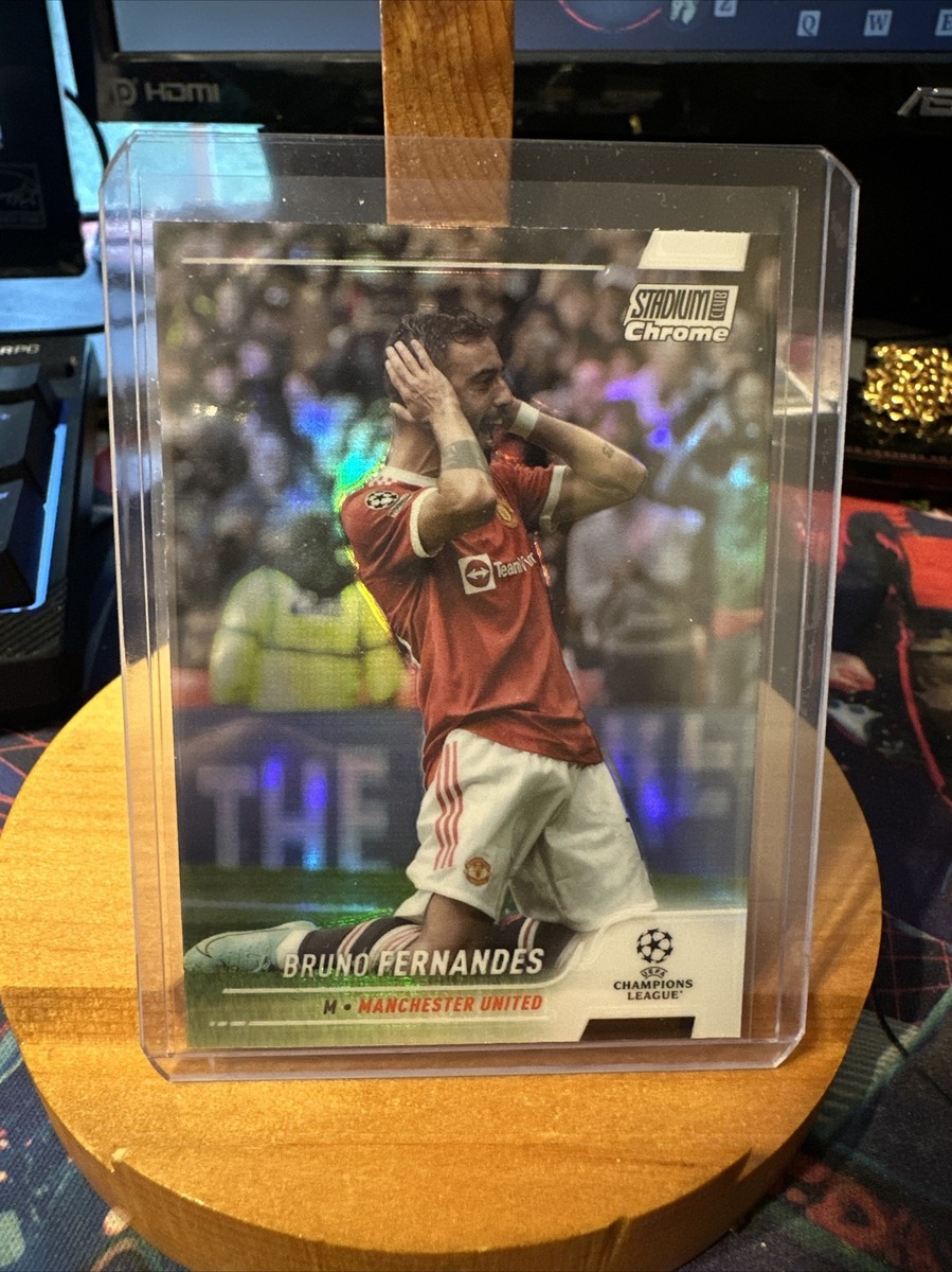 Bruno Fernandes Topps Stadium Club Chrome UEFA Silver Refractor SP 