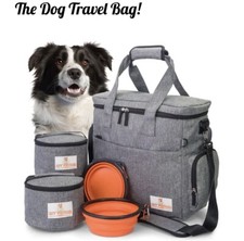 Dog Travel Bag for Supplies- Airline Approved Tote Organizer Includes Food Co...