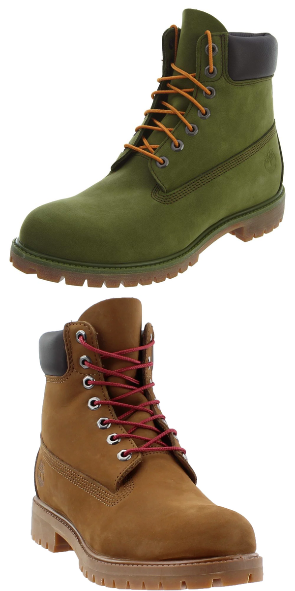 Timberland Men's Premium 6 Inch Nubuck Boots Waterproof Green