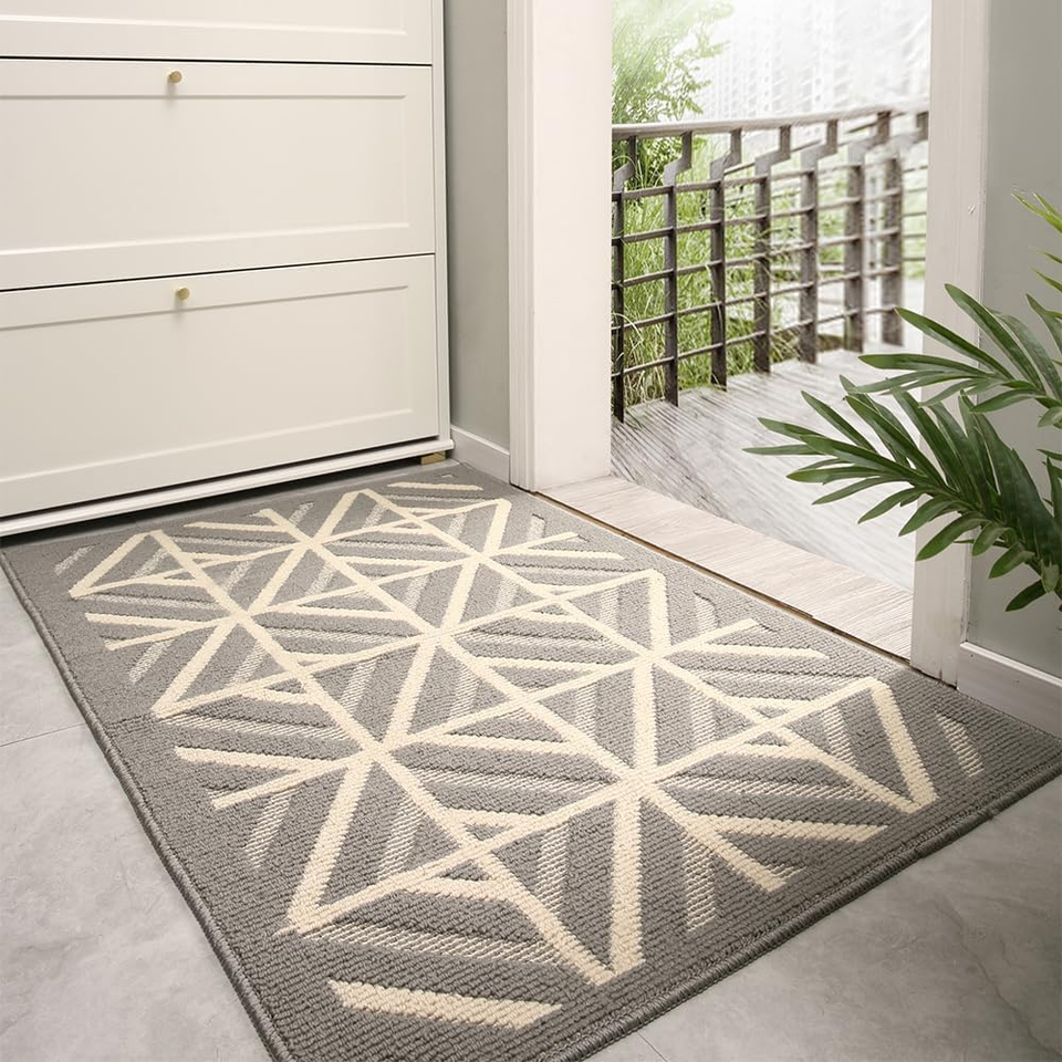Door Mat, Indoor Outdoor Door Mats, NonSlip, Dirt Resist, LowProfile