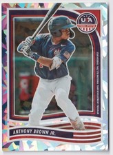 2024 USA Stars & Stripes Anthony Brown Jr #188 Cracked Ice RC #/25