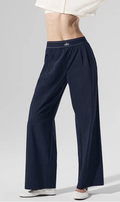 alo ネイビー フレアパンツ ハイウエスト Lサイズ Alo Navy Blue Trouser Pants Size MEDIUM | eBay
