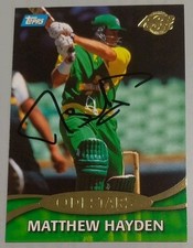 Matthew Hayden 2000 Topps Cricket Signed Autograph Card Australia 