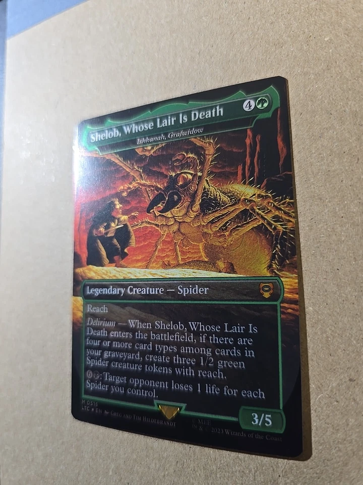 MTG: LOTR: Shelob, Whose Lair is Death - Ishkanah, Grafwidow Foil 0516 Mythic - Image 3 of 4