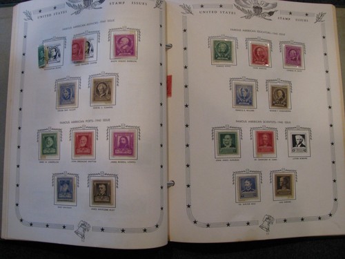 Vintage 1960 edition The Victory United States Stamps Album with several stamps - Picture 6 of 7