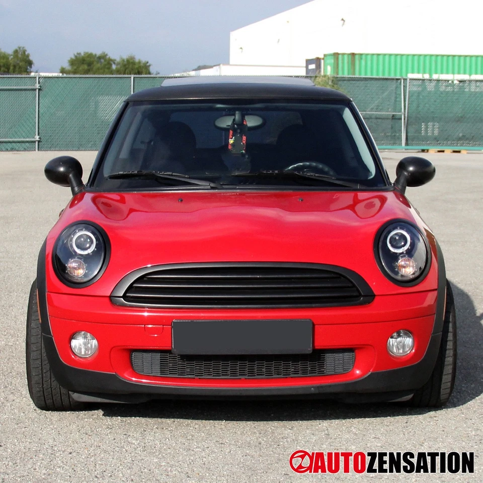 Fit 2007-2013 Mini Cooper R56 Black LED Halo Projector Headlights Lamps 07-13 Foto 3 de 4