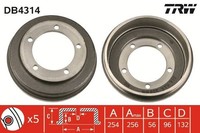 2X TRW Bremstrommel DB4314 FüR Ford