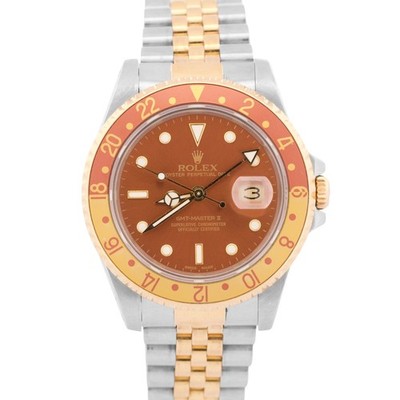 PAPERS Rolex GMT-Master II ROOT BEER Brown 40mm 18K Steel JUBILEE 16713 BOX