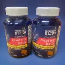 Mommys Bliss Postnatal Reset My Body 60 Gummies Biotin & Collagen Exp 12/25 2PCS