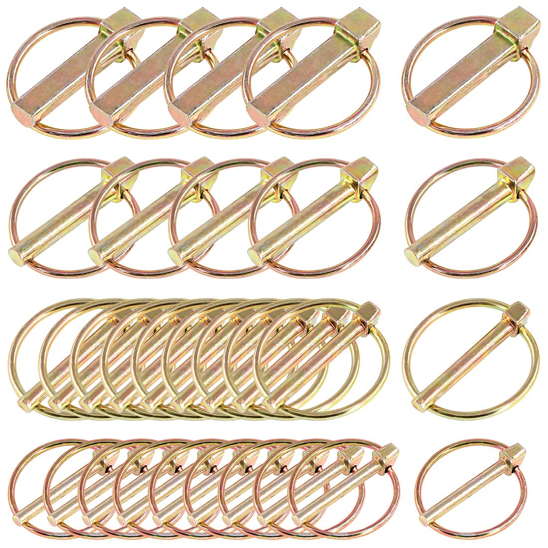 30Pcs Heavy Duty Lynch Pin Assortment Kit for Farm Tractors Trailers Trucks Mowe