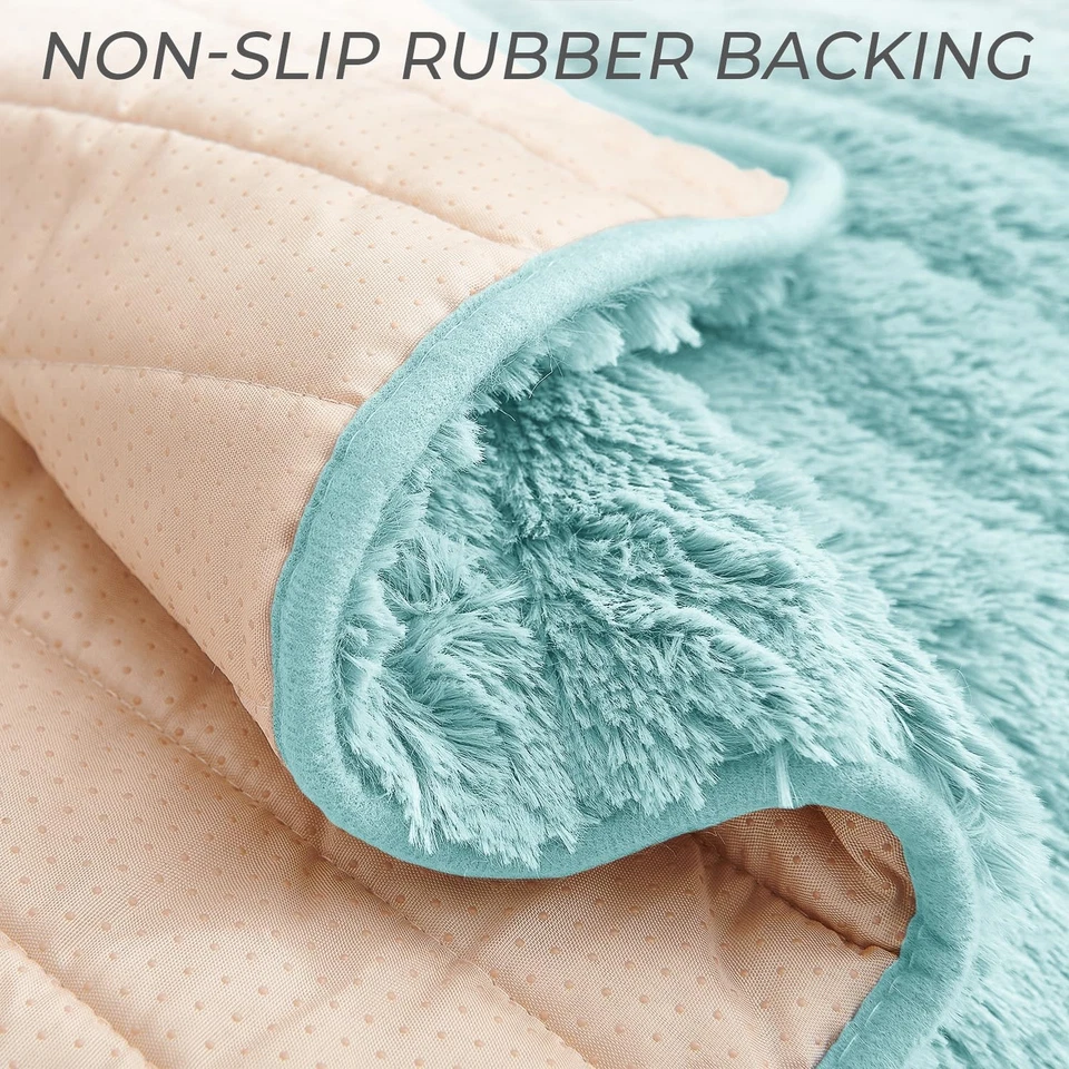 Funda reclinable de felpa de 30 pulgadas azul bebé fundas para sillas lana artificial Laz... Foto 3 de 4