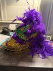 2026 Krewe of Muses Shoe,  Purple Feathers Mardi Gras Shoe — photo 2