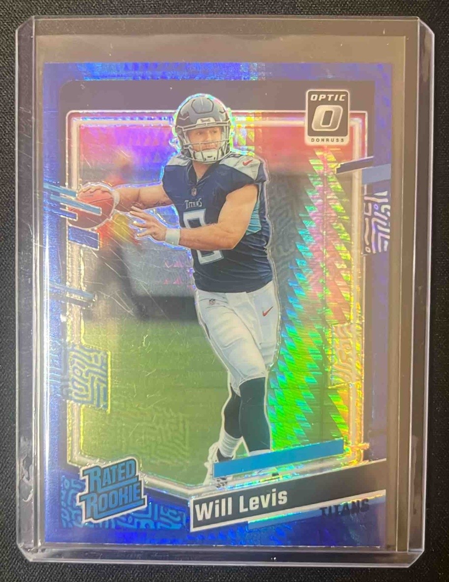 2023 Panini Donruss Optic Will Levis #298 Blue Hyper Prizm RC Rated Rookie