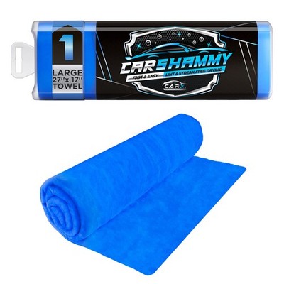 Car Shammy Towel 27'' X 17'' Super Absorbent And Scratchfree Car Drying Towel Cham