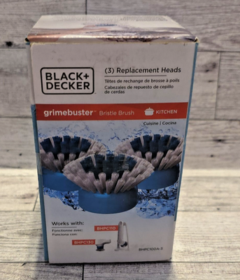 #ad Black amp; Decker Grimebuster Bristle Brush Replacement Heads BHPC100A Pack Of 3 $16.99