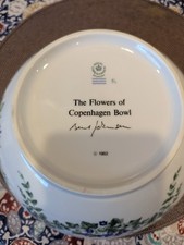 Royal Copenhagen the Flowers of Copenhagen Bowl Centerpiece Display 1982
