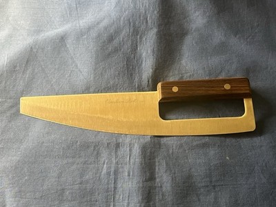 Vintage Vanadium Steel Chef Chopping Knife, Wood Handle Japan